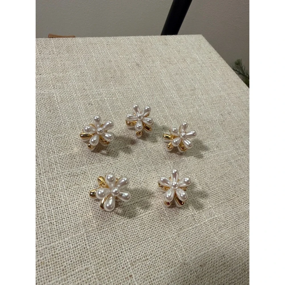 Set 5 romantic pearl floral summer wedding updo prom dance hair sweet pretty new